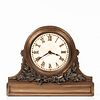 Bronze Clock Case with Marble Dial