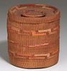 Native Alaskan - Tlingit Tribe Covered Basket c1910s