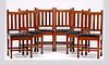 Set of 6 Roycroft Mahogany Dining Chairs c1910