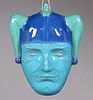 Unusual California Faience Face Mask Sculpture c1930s.