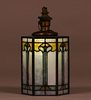Arts & Crafts Stained Glass Six-Sided Hanging Fixture