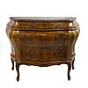 Italian Banded Marquetry Bombe Commode