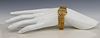 WOMENS 18KT Y GOLD OMEGA  DEVILLE WATCH & BAND