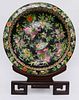 LARGE CHINESE FAMILLE NOIRE POMEGRANATES CHARGER