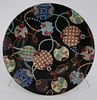CHINESE FAMILLE NOIRE PORCELAIN ROUND CHARGER