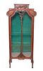 Majorelle Art Nouveau Carved Wood Vitrine Cabinet