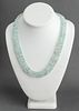 Aquamarine Bead Necklace with 10K Gold Clasp