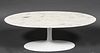 Eero Saarinen Style "Tulip" Oval Top Coffee Table