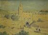 Signed 1952 Oil on Board. Rabat, Morocco.