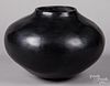 Large Pueblo Indian blackware pottery storage jar
