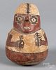 Peruvian clay vessel of a man