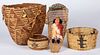 Four Native American Indian basketry