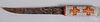 Plains Indian knife, with beaded handle