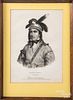 Native American hand colored Bowens lithographs