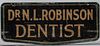 Two-sided "Dr. N.L. Robinson Dentist" Trade Sign
