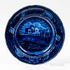 Staffordshire Historical Blue Transfer-decorated "The Capitol Washington" Plate
