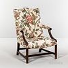 Chippendale Upholstered Open Armchair