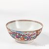 Polychrome Decorated Export Porcelain Punch Bowl