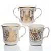 GROUP OF 3 ROYAL DOULTON COMMEMORATIVE CUPS