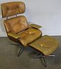 Midcentury Eames Style Lounge Chair and Ottoman.