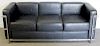 Le Corbusier LC3 Style Chrome and Leather Sofa.