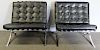 Pair of Mies Van Der Rohe Barcelona Style Chairs.