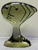 Midcentury Signed Abstract Art Glass Bust.