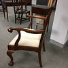 Chippendale Carved Walnut Armchair