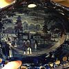 Staffordshire Historical Blue Transfer-decorated "Esplanade & Castle Garden N.Y." Fruit Basket