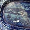 Staffordshire Historical Blue Transfer-decorated "Sandusky" Platter