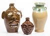 ASSORTED SIGNED NORTH CAROLINA FACE JUGS, LOT OF TWO