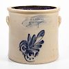 STAMPED "A. T. PORTER / PORT JERVIS. N.Y", NEW YORK DECORATED STONEWARE JAR