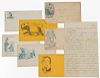 CIVIL WAR ILLUSTRATED PATRIOTIC COVERS AND LETTER, LOT OF EIGHT