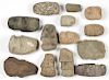 NATIVE AMERICAN STONE TOOLS, LOT OF 14
