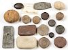 NATIVE AMERICAN STONE ARTICLES, LOT OF 17