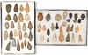 NATIVE AMERICAN STONE POINTS, LOT OF 52