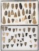 NATIVE AMERICAN STONE POINTS, LOT OF 63