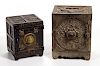 ASSORTED CAST-IRON SAFE PENNY BANKS, LOT OF TWO