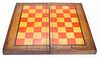 AMERICAN PAINT-DECORATED AND INLAID WALNUT GAMEBOARD