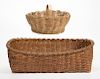 VALLEY OF VIRGINIA WOVEN BASKETS, LOT OF TWO