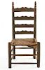 GEORGIA PIEDMONT TURNED AND PAINTED LADDER-BACK SIDE CHAIR