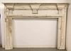 BOTETOURT CO., VALLEY OF VIRGINIA FEDERAL CARVED AND PAINTED PINE MANTEL