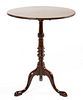 CHIPPENDALE MAHOGANY TILT-TOP TEA TABLE CANDLESTAND
