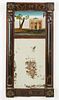 AMERICAN CLASSICAL PAINT-DECORATED MAHOGANY WALL MIRROR