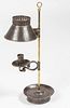 SHEET-IRON AND BRASS ADJUSTABLE SINGLE-ARM STUDENT / DESK CANDLE LAMP