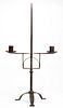 WROUGHT-IRON TABLE-TOP CANDLE STAND