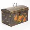 AMERICAN PAINT-DECORATED TOLE DOCUMENT BOX