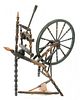 COUNTRY PAINTED FLAX SPINNING WHEEL