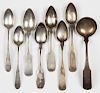 WASHINGTON, DC AND NEW YORK COIN SILVER SPOONS, LOT OF EIGHT