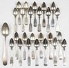 ASSORTED NEW YORK COIN SILVER SPOONS, LOT OF 25